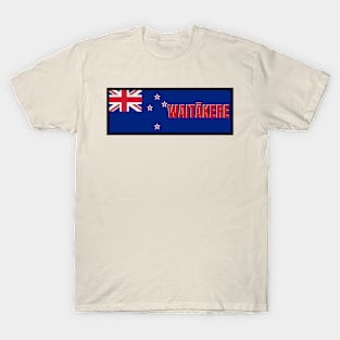 Waitākere City in New Zealand Flag T-Shirt